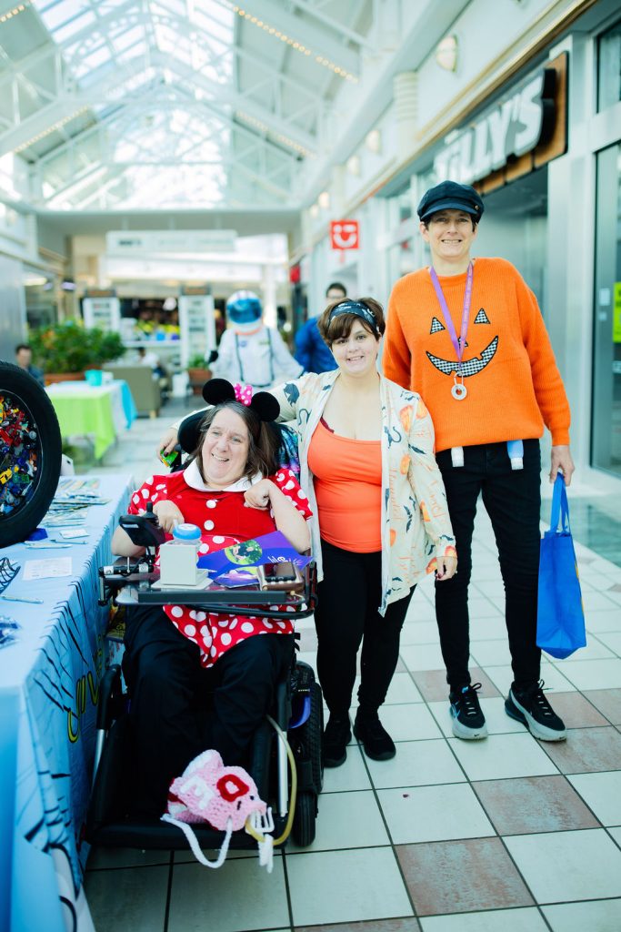 a family smiling for a photo together