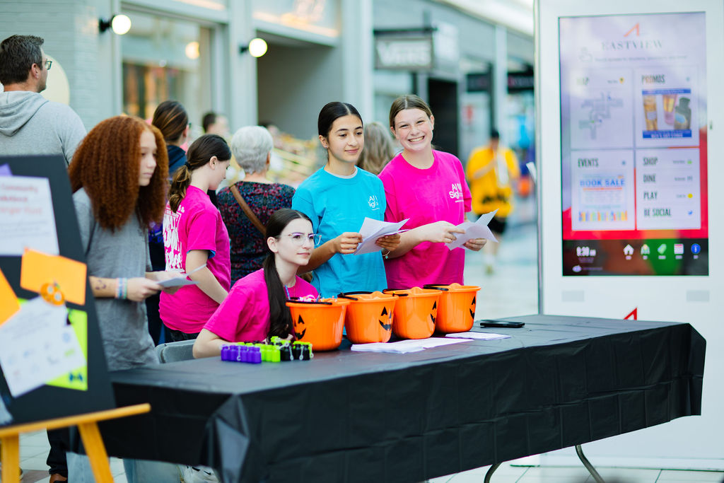 volunteers at the event