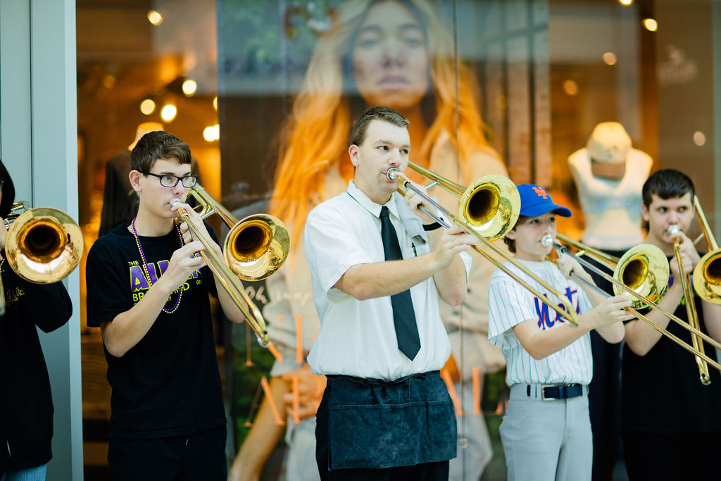 several musicians playing at the event