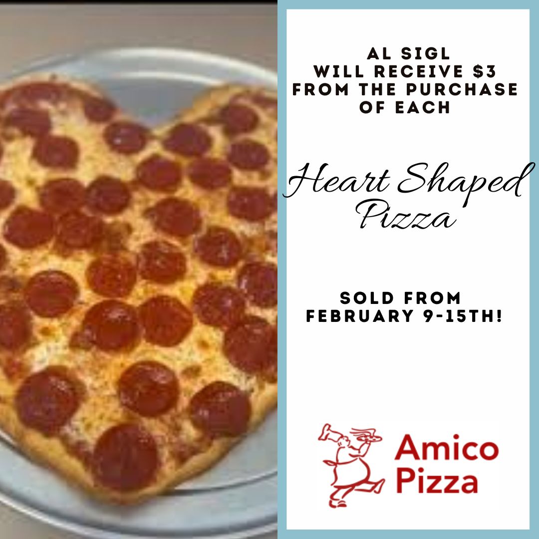 Amico's heart shaped pizza promo